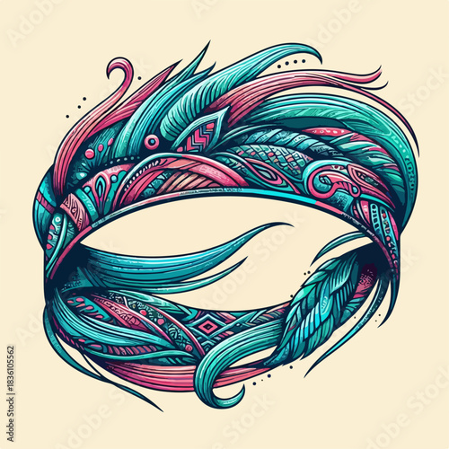 Beautiful abstract headband illustration