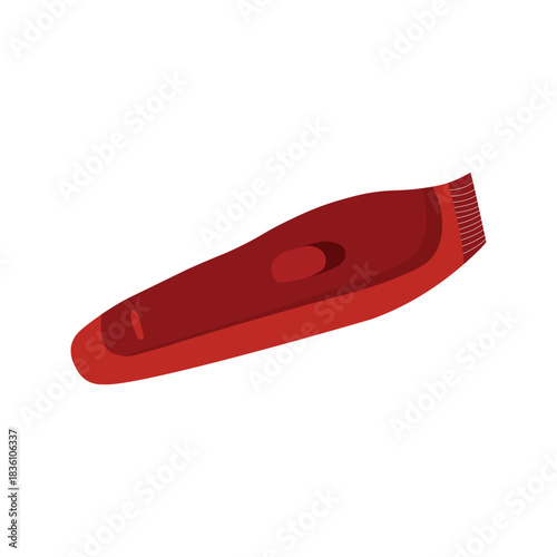 Minimal vector illustration of an electric hair trimmer
