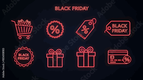 Illustrative Icon Set for Seasonal Sales, Promotional Campaigns, and Online Shopping Discounts