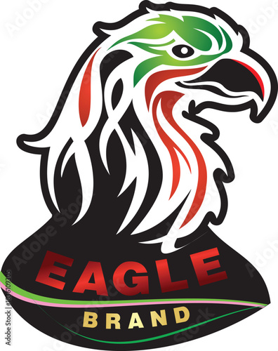 Wallpaper Mural Eagle Brand Logo Featuring Bold Colors and Dynamic Design Representing Strength and Patriotism Vector Illustration Torontodigital.ca