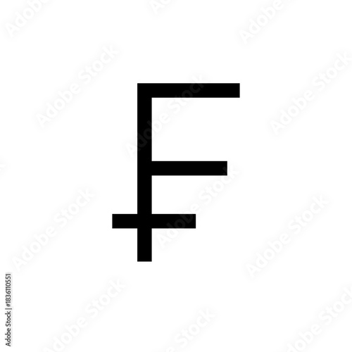 Swiss Franc currency icon editable stroke