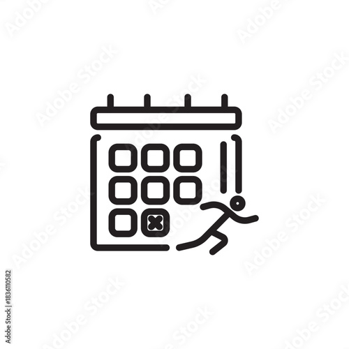 Sprint planning icon symbolizing goal setting, task selection, and iterative scheduling, representing Scrum, Agile methodology, backlog refinement, sprint goal definition, and team commitment.