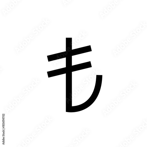 Lira turkey currency icon outline eps editable stoke
