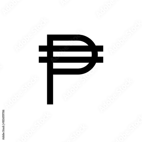 peso currency editable stroke eps