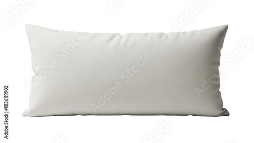 фотографія Rectangular pillow with two-tone design isolated PNG, decorative cushion for sof