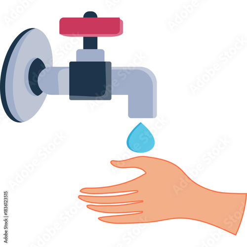 Wudu Flat Icon Design