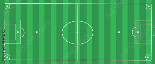 Football field. Football field lines style. Black field and stadium outline scheme on white background.