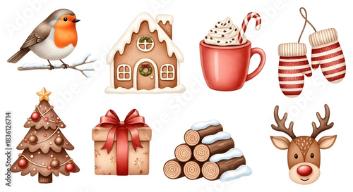 Charming Christmas Holiday Elements Collection