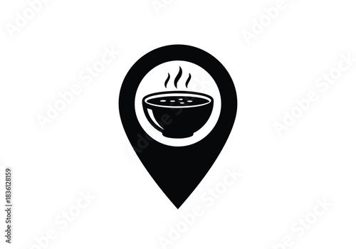 Find delicious soup near you with this modern icon, perfect for food delivery apps, restaurant finders, and savory food blogs that promote local eateries