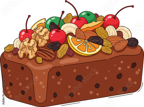 Classic Christmas fruitcake