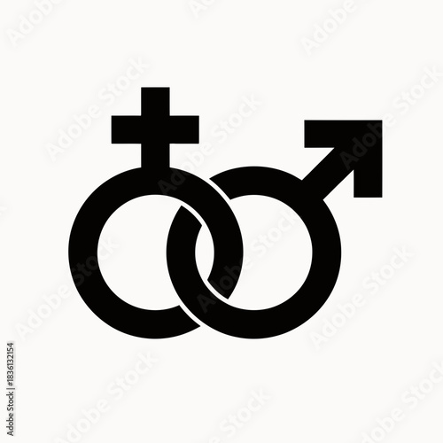 gender, symbols, male, female, icon, sign, sexuality, identity, biology, sex, emblem, vector, silhouette, graphic, illustration, concept, equality, diversity, relationship, connection, union, partners