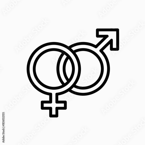 gender, symbols, male, female, icon, sign, sexuality, identity, biology, sex, emblem, vector, silhouette, graphic, illustration, concept, equality, diversity, relationship, connection, union, partners