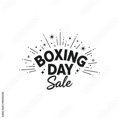 Boxing Day Sale announcement with festive elements