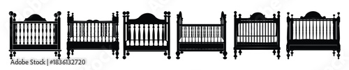 baby crib silhouette bundle 