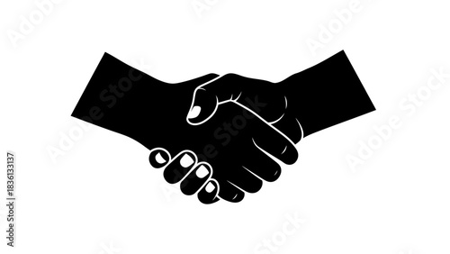 The symbolic gesture of a handshake representing agreement, partnership, and trust, a common human interaction in business and social contexts