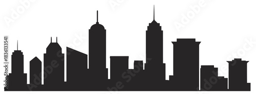 atlanta skyline silhouette isolated on a white background 