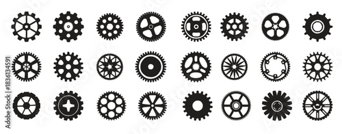 gear icon set vector template