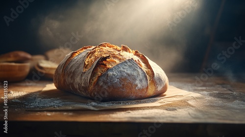 Superbe photo de pain et de viennoiseries, dans une boulangerie