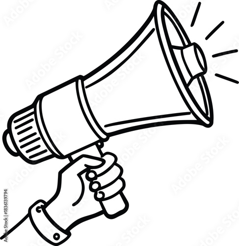 Loudspeaker Hand Drawn Graphic