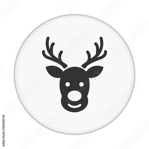 Reindeer Stag Head Icon