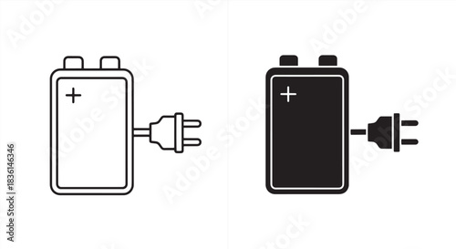 Battery charging icon isolated on, vector illustration design
