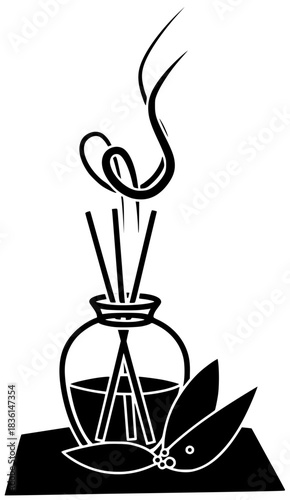 smoke illustration religion silhouette resin logo incense icon aromatic outline frankincense aroma ritual fragrance aromatherapy perfume religious olibanum yellow shape spa vector graphic background