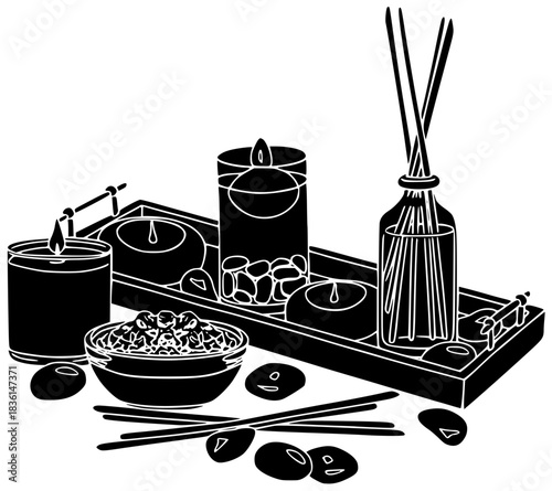 smoke illustration religion silhouette resin logo incense icon aromatic outline frankincense aroma ritual fragrance aromatherapy perfume religious olibanum yellow shape spa vector graphic background