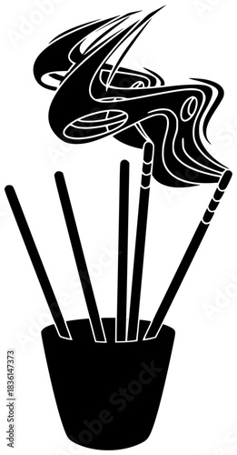 smoke illustration religion silhouette resin logo incense icon aromatic outline frankincense aroma ritual fragrance aromatherapy perfume religious olibanum yellow shape spa vector graphic background