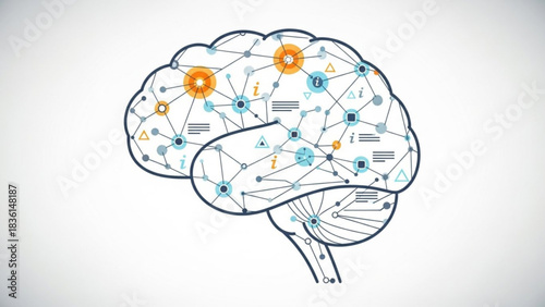 Modern brain network design symbolizing artificial intelligence technology