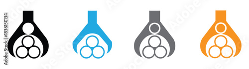 claw machine icon. illustration hand drawn outline vector. Colorful claw machine grabs toys, prize winning game concept. 