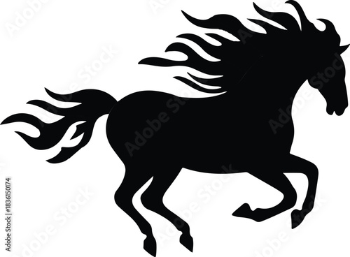 Fire horse illustration vector .
