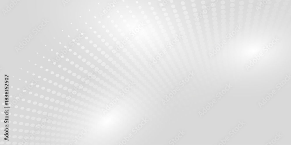 Fototapeta premium White gray wave light technology texture background dots. Geometric background modern abstract background, futuristic graphics.