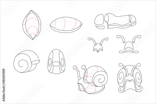 Snail shape with manipulation contour