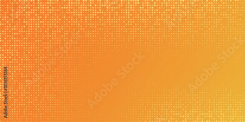 Yellow tech finance background abstract pixel element network with blurred abstract orange gradient vector background. eps10