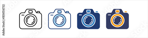 Camera Icon Set Multiple Style Collection