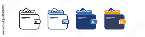 Wallet Icon Set Multiple Style Collection