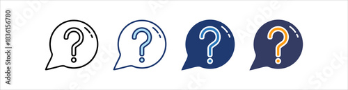 Help Icon Set Multiple Style Collection