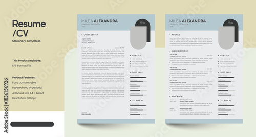 Modern CV Resume Design Template