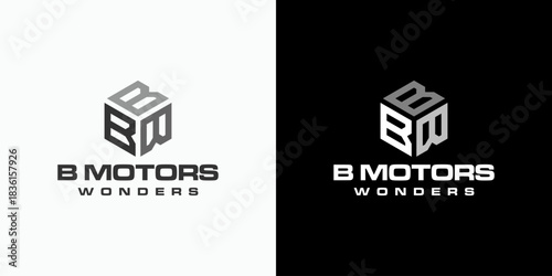 Vector logo design of triple B initials in geometric hexagon shape with modern, simple, clean and abstract style.