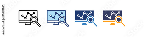 Analysis Icon Set Multiple Style Collection