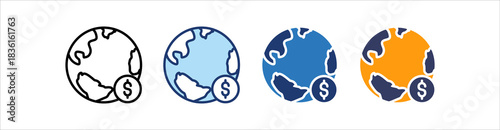 Global Icon Set Multiple Style Collection