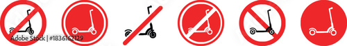 safety, icon, with, symbol, ban, illustration, [converted], transportation, crossed-out, design, scooter, circle, traffic, out, graphic, border, prohibition., white, symbols, alert, (1043), entry