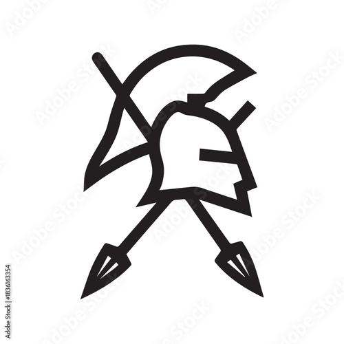 Sharp Spear Warrior Symbol Showing Courage Discipline And Valor