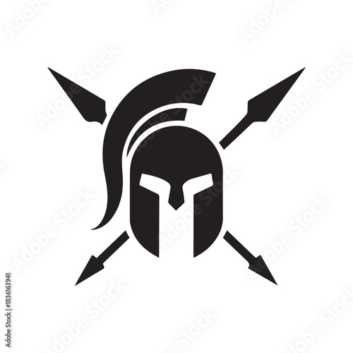 Minimal X Spear Warrior Icon Showing Discipline Courage And Power