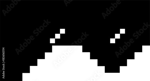Stylized pixel art depiction of cool sunglasses, capturing a nostalgic 8-bit video game vibe with a simple yet distinctive graphic design, ideal for digital media concepts