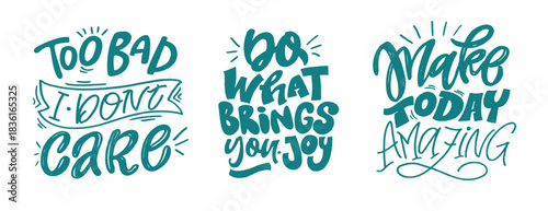 Funny hand drawn doodle lettering quote about motivation and sarcasm. Lettering for t-shirt design, mug print, bag print, clothes fashion. 100% hand drawn vector image.
