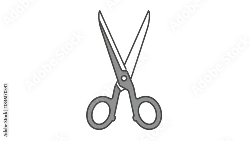 Simple scissor illustration for cutting, trimming, and crafting purposes in various designs