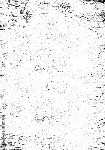 Abstract black and white distressed noise texture, rough grunge overlay layer effect, vintage dotted scatter pattern background