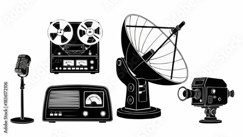 Vintage Communication Technology Collection.