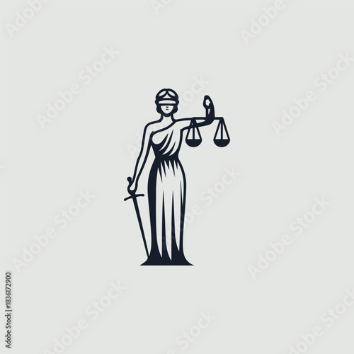 Themis Justice Goddess Logo